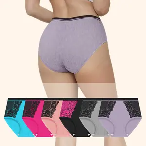 Women's Boyshort Panties - Buttery Soft Modal with Floral Lace Trim | Breathable & Comfortable for Everyday Wear Print Womenswear