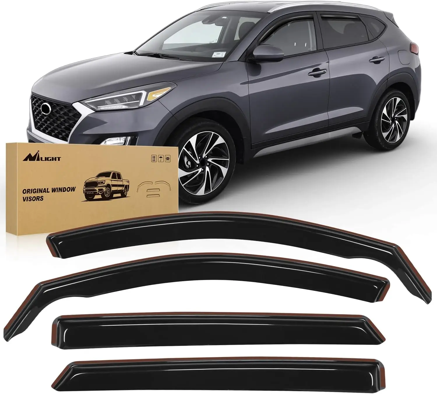 Nilight Window Rain Guards for Hyundai Tucson 2016 2017 2018 2019 2020 Window Deflectors, Vent Window Visors-4 Pieces Car Accessories Vehicle  dealsforyoudays, Auto Parts Accessories