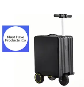 Electric Luggage Scooter - Smart Rideable Suitcase with Bluetooth Speaker & USB Port - Luxury Motorized Carry-On for Fast Airport Transport, Modern Travel Gear for Men & Women