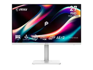 MSI 27 inch Full HD 144Hz IPS Adaptive Sync1ms USB-C White Computer Monitor for both work & Gaming with Height Adjustable, Swivel, Pivot, Tilt Stand PRO MAX 271PHW E14
