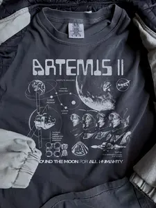 [Comfort Colors] Artemis II NASA Mission T-Shirt Vintage Space Exploration Tee Retro NASA Graphic Shirt Moon Mission Apparel Unisex Astronaut Gift