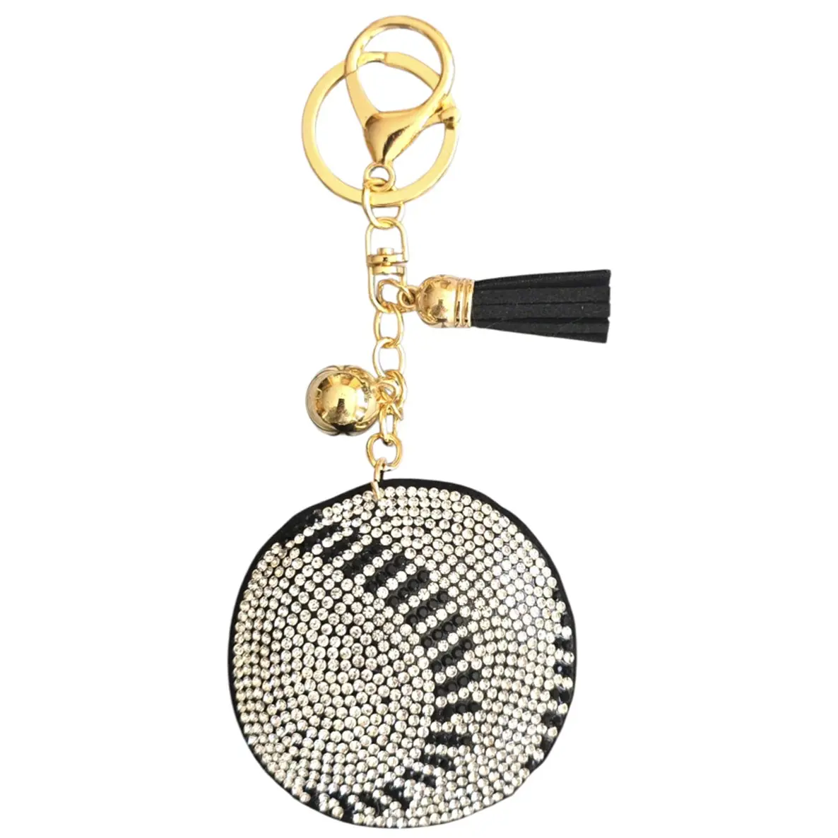 Baseball Black Stitching, Gold Hardware