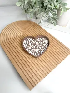 Talavera Hearts Tray Trinket Desk Organizer For Crafts & Office Space Organize Small Parts Paper Clips Beads Rhinestones Charms & Jewelry Pieces