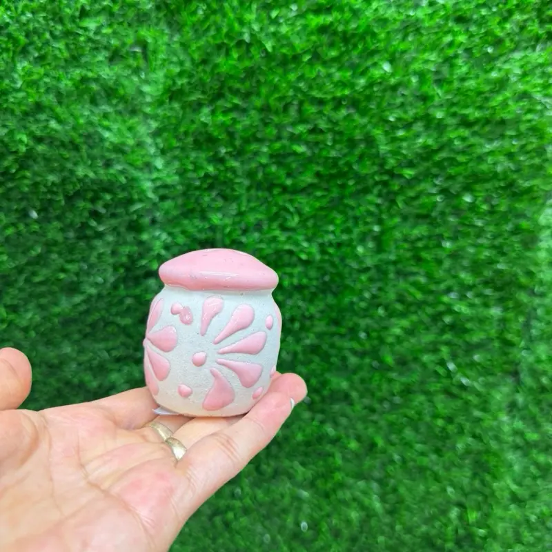 Salero Relieve (Cielito Lindo) color Blanco Rosa Liso Only Sets.