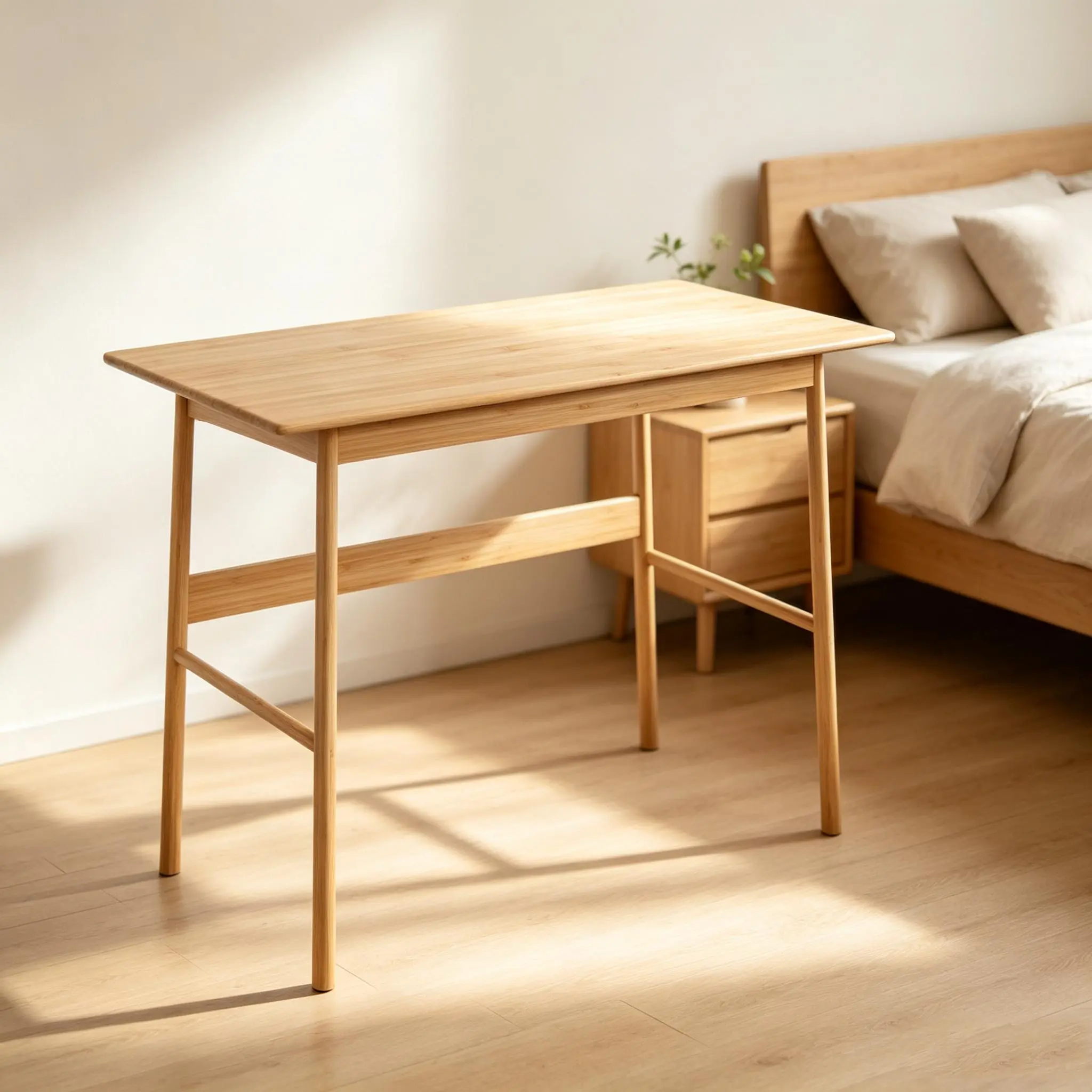 New design Computer Desk, Bamboo Writing Desk, Modern Simple Work Desk for Home Office, Gaming Desk Study Table