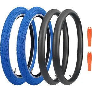 20 x 2.125 Bike tire 1/2 Pack 20 Bike tire Kids Black Bike Tires Folding Replacement Tires Fits Most Kids Bikes,BMX Tires,Black