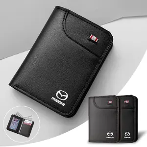 Leather Car Driver License Credit Card Holder Case Wallet Men For Mazda 3 6 5 Atenza CX3 CX5 MX5 CX7 Axela CX30 CX90 CX60 CX50 Interior Car Accessories