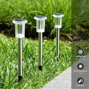 Sunface 12 Pack Solar Pathway Lights Outdoor Waterproof Warm White LED Landscape Lighting for Yard Garden Driveway Walkway Patio Lawn Path
