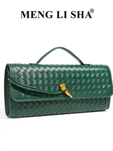 Elegant Braided Shoulder Bag, Unique High-End Horizontal Handbag, Evening Party Crossbody, Versatile Fashionable Purse, Stylish and Refined