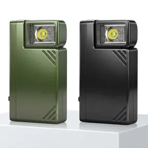 Rechargeable EDC Flashlight, Powerful Flashights, 400 Lumens Portable Flat Mini Flashlights, IP68 Waterproof Multi-Mode Magnetic Small Keychain Flashlight for Outdoor Camping, Emergency