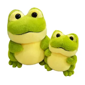 Cartoon Frog Plush Toy, Soft Stuffed Animal, Soft Skin-Friendly Animal Pillow, Fresh Indoor Decor, Gift for Kids Bedding, 20cm & 30cm