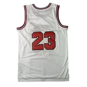 stitched Men's Classic-Design Sleeveless Basketball Jerseys White shirt 1997-98