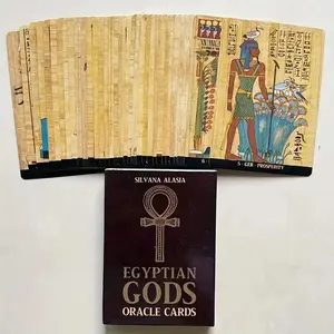 Egyptian Tarot Card Game, 1 Box Portable Tarot Card Game Props, Multiplayer Interactive Party Game Supplies for Gifts, Classic Tarot Cards