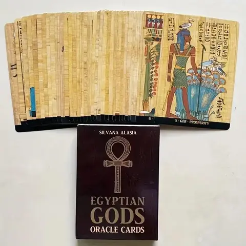 Egyptian Tarot Card Game, 1 Box Portable Tarot Card Game Props, Multiplayer Interactive Party Game Supplies for Gifts, Classic Tarot Cards, Tarot Card Set, Cards Games, Card Game Sets