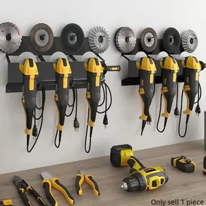 Angle Grinder Holder, 1 Count 3 Bay Tool Storage Rack, Wall Mount Bracket for Angle Grinders, Cutters & Polishers, Home Organizer for Garage & Workspace, Construction Tool Organizer, Power Tool Organizer