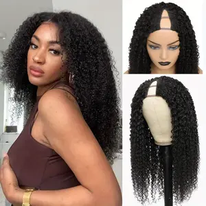 The new 2024 is a hot seller Kinky Curly V Part Wig Human Hair Wigs Deep Curly Human Hair Wigs Brazilian Glueless No Leave Out U part Natural Human Hair Wig