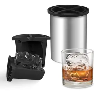 Clear Ice Cube Maker, 2" Clear Ice Ball Maker for Old Fashioned  lover, , ,  Funny Gifts for Men  Birthday or Holiday, Easy-Release Stainless Steel Ice Mold(1Pack)