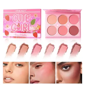6-colour blush palette, limited-edition strawberry blush, youthful blush, multi-colour blush palette, everyday blush, complexion-boosting blush, fine powder texture, no flying powder or caking, moderate pigmentation