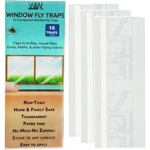 Window Bug & Fly Traps - Non-Toxic & Family Friendly [16 Traps]
