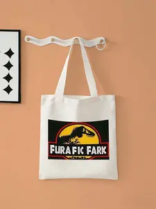 2026 new 3d stereoscopic printFurassic-Fark Large-capacity canvas single-shoulder handbag, suitable for shopping, fitness and daily use. Foldable and reusable, an eco-friendly shopping bag