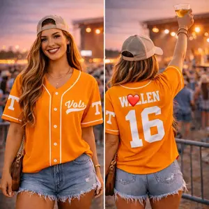 Country Music Baseball Jersey, MW Vol 98 Jersey, World Tour 2026 Concert Jersey, Unisex Baseball Jersey Top, Sport Fan Style, Casual Streetwear Jerseys for Fans
