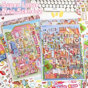2026 New Scene Stickers, 3D Miniature Scene Stickers, DIY Handmade Journal Stickers, Stress Relief, Educational Toy, No Cutting Needed, Large