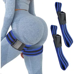 Occlusion Bands for Glute, 35.8" Adjustable Blood Flow Restriction Bands for Women Glutes, Polyester Skin Friendly BFR Booty Bands for Women Men Butt Squat Thigh Arm Hip Building Training