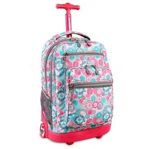 J World Sundance Laptop Rolling 20" Backpack - Blue Raspberry