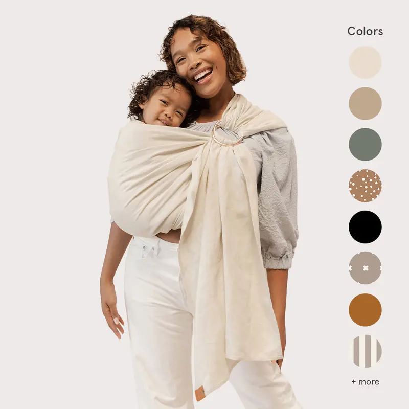 WildBird Linen Ring Sling Baby Carrier for infant to toddlers