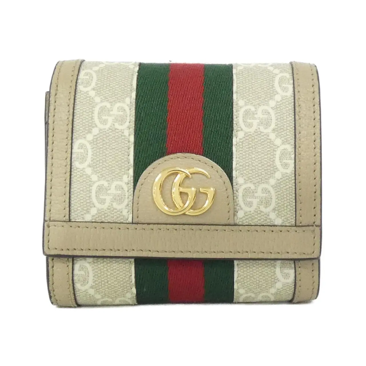Pre-owned GUCCI Canvas Small Leather Goods Ophidia GG Supreme Bifold Wallet