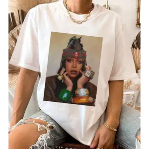 Vintage Style Erykah Badu Inspired Music T Shirt Ideal for Men and Women Made from Soft Cotton Crewneck Design