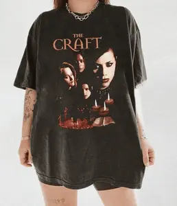 Vintage 90s Witch Horror Shirt, Retro Occult Graphic Tee, Movie Inspired Top