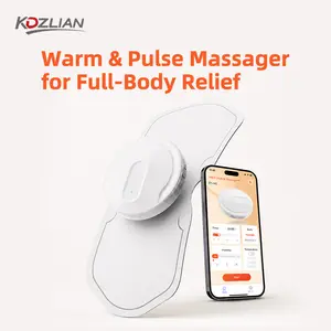 Wireless Heat Pulse Massager, App-Controlled Portable Muscle Massage Device with 6 Modes, 3 Heat Levels for Neck, Shoulders, Back, Arms and Legs