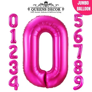 32in Jumbo Number Balloon Pink Foil for Party Balloons & Balloon Styling
