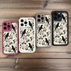 Vintage Crow Tree for Phone Case,phone Case Suitable for Iphone 11/12/13/14/15/16/17 Pro Promax Plus Air,Made From Soft TPU Shock-resistant Silicone Material, This Stylish Street-style Gift Is Perfect for Any Occasion.