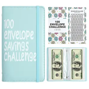 100 Envelope Money Saving Challenge, Money Saving Envelope Folder, Cash Organizer, Family Finance Savings Book, Used For Budget Tracking, Emergency Fund, Family Finance Management, Personal Savings System.