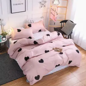 Heart Holiday Blessing Bedding Set, 2/3pcs/set Pillowcases & Duvet Cover Sets, Festive Home Decor, Comfortable Sleep Essentials, Decorative Bedding Set