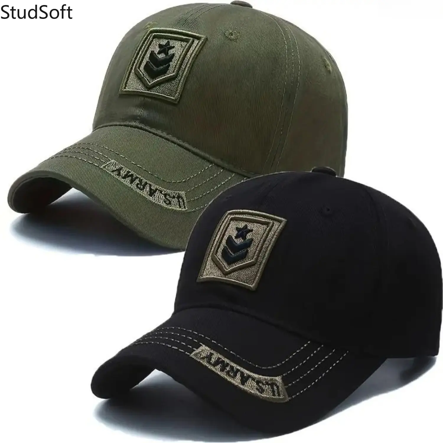 2-Pack Unisex Baseball Caps, Embroidered Camo Trucker and Solid Dad Hat, Adjustable, Lightweight & Breathable for Travel & Fishing, Hats For Women