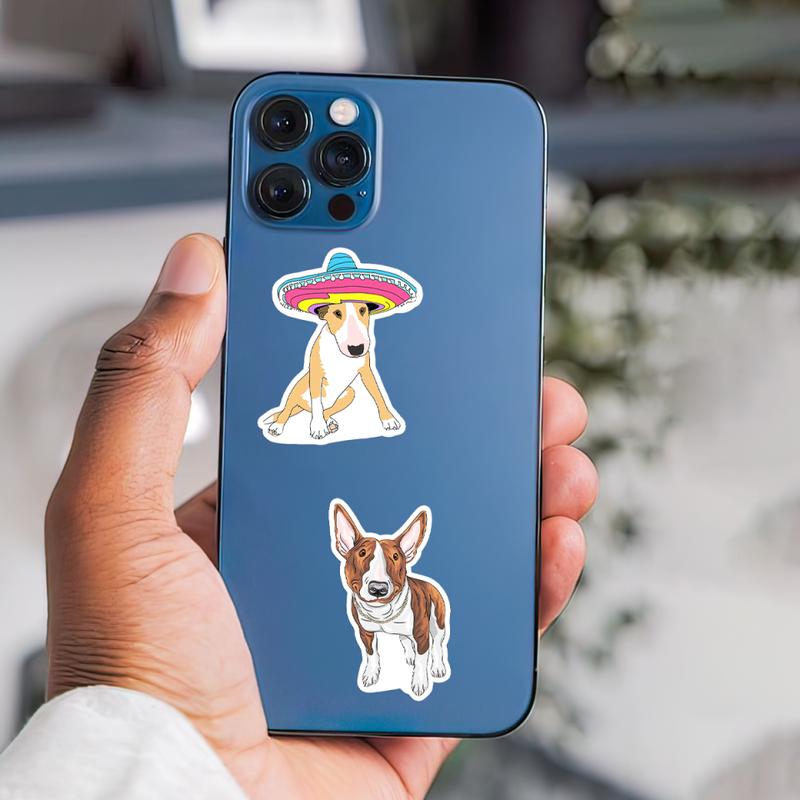 Bull Terrier Pack 20 PCS Stickers Prited Meme Funny Graphic Waterproof Stickers Pack, Decorative Car Wall Bottle PC Book Vinyl Stickers Decal