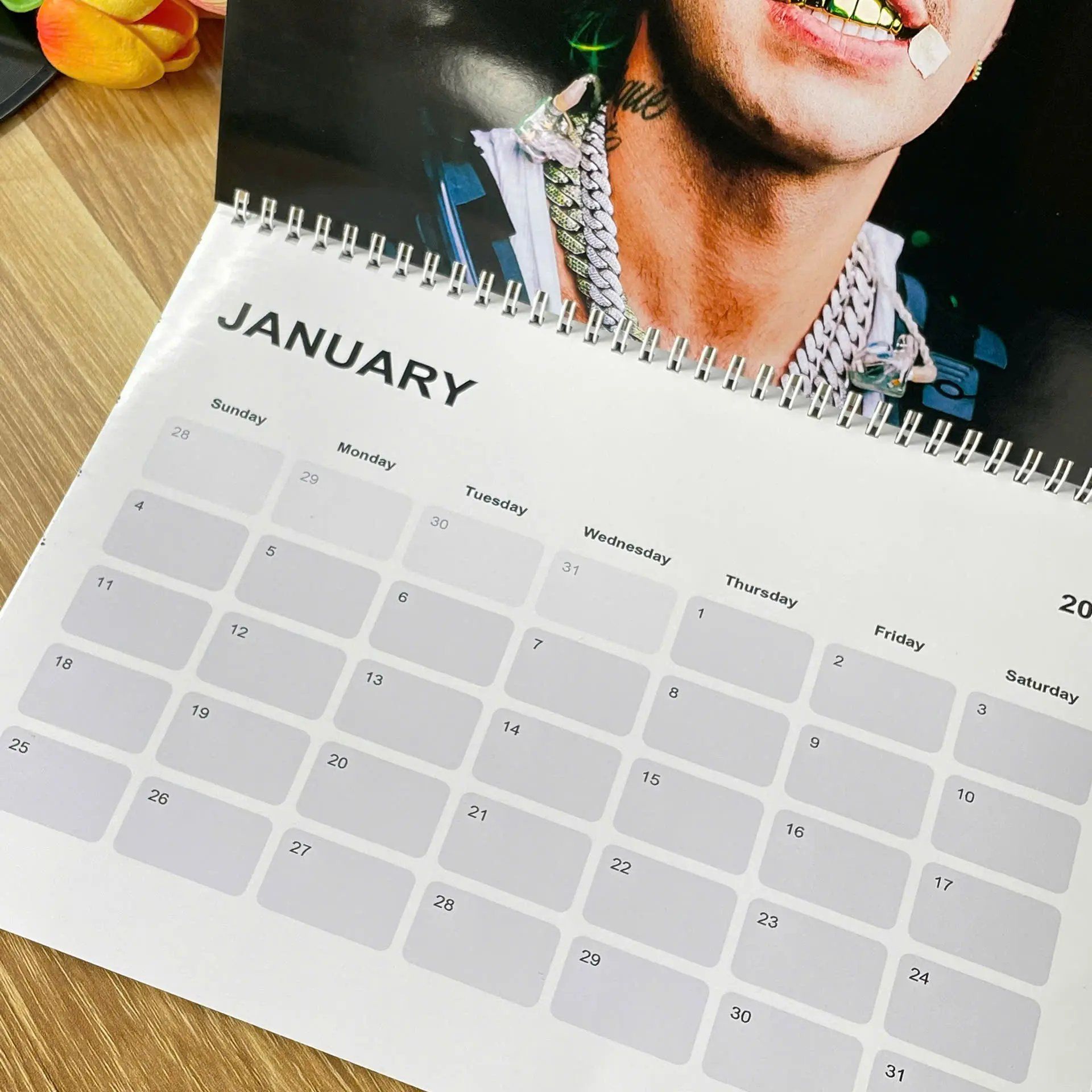 2026 Calendar, Green Vibes Inspired, Reggaeton Aesthetic Decor Gift