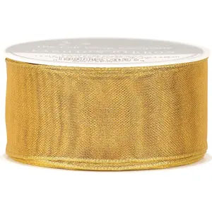 Wired Sheer Gold Ribbon