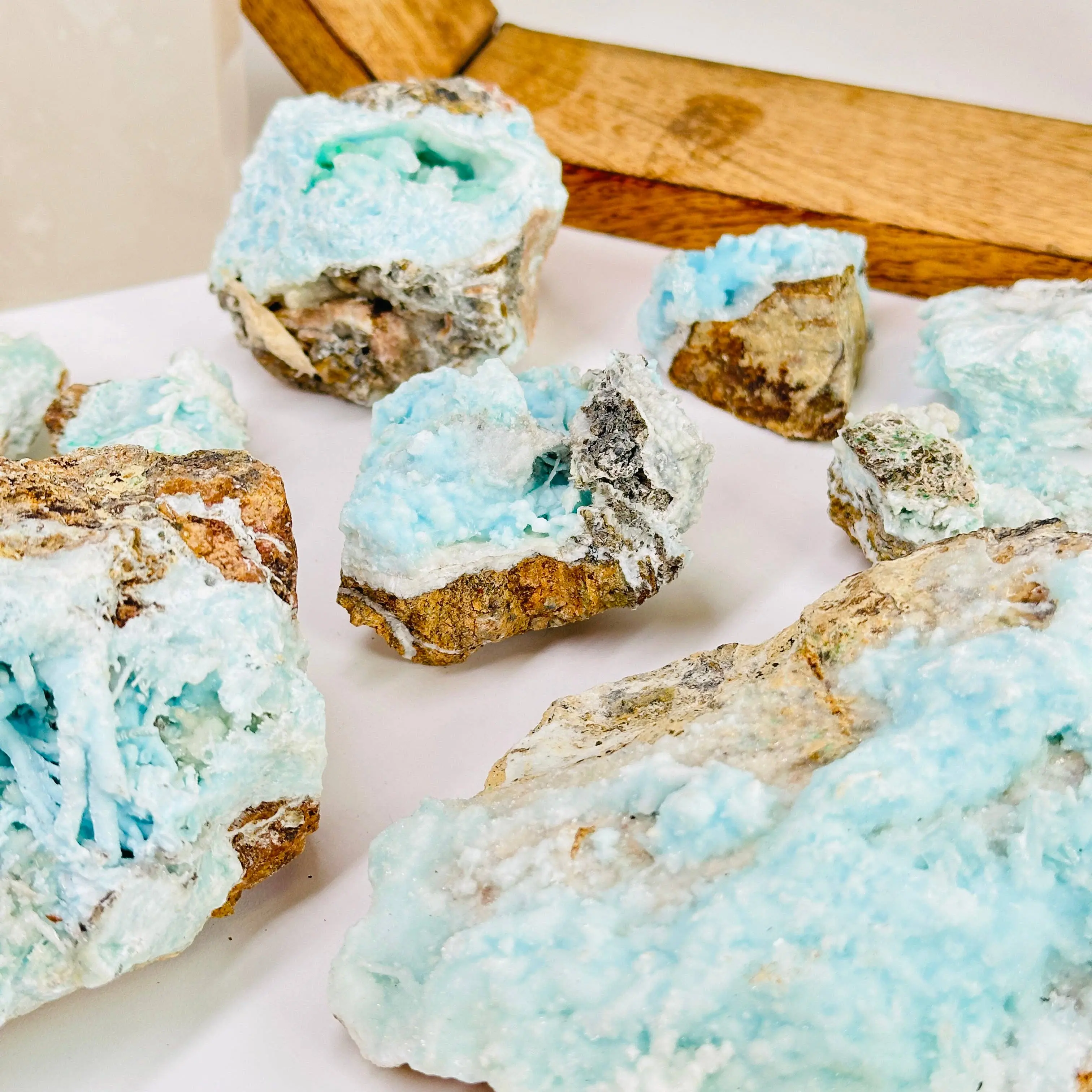 Blue Aragonite Crystal Cluster - Small