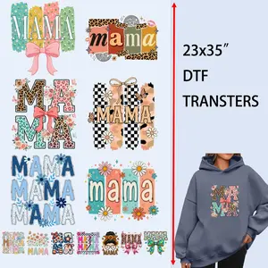 13 PCS/Set Iron on Transfers Mother's Day Mama DTF Transfers Ready to Press Heat Transfer Stickers Iron on Decals for T Shirts Hoodie DIY Crafts