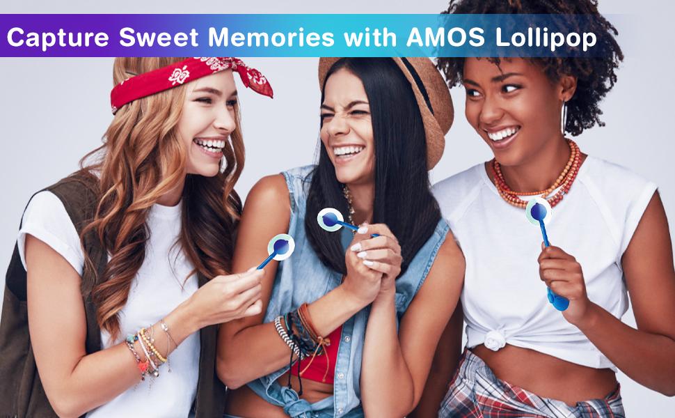 Amos TastySounds Music Lollipops Sugar-Free Audio Candies with Bone Conduction Tech Strawberry Blueberry Watermelon Snack Perfect Party Favor