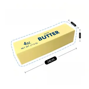 This 24cm extra-large butter block is a squeezeable stress-relieving toy with a soft texture that slowly bounces back.
