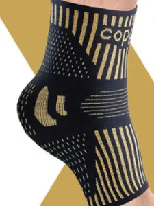 Copper Fiber Ankle Stabilizer Brace | Warm Compression Support for Basketball & Athletics