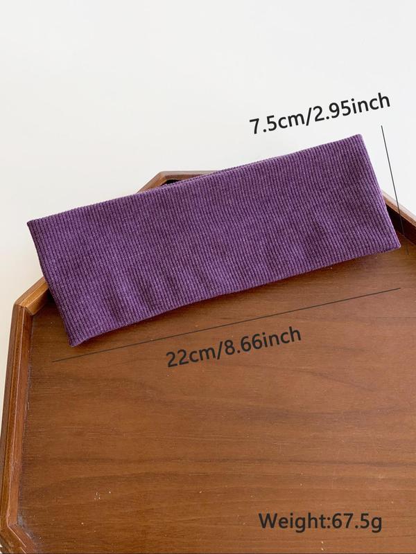 Solid Color Hair Bands (4 Piece), Elastic Headbands, Casual Sporty Hair Bands for Women & Girls, Minimalist Headwear Suitable for Sports, Fashion Hair Accessories for Party and Daily Outfits