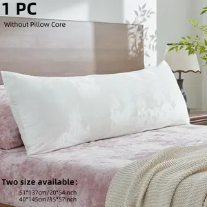 Soft Velvet Side Sleeper Pillowcase, Two Sizes Available (40x145cm & 51x137cm), Zippered Crystal Fleece Material, No Insert Included, Durable Bedding Accessories