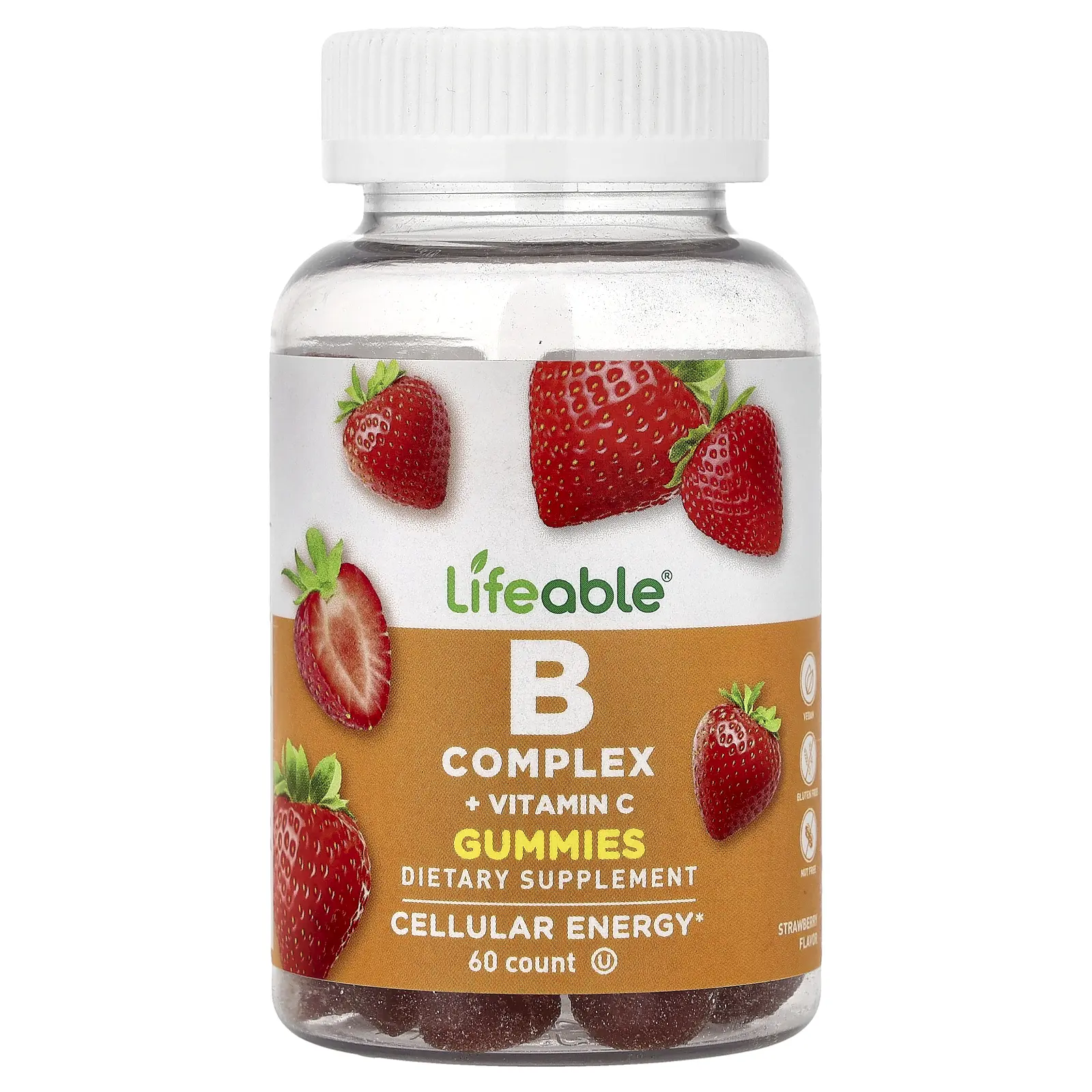 Lifeable B Complex + Vitamin C Gummies, Strawberry, 60 Gummies