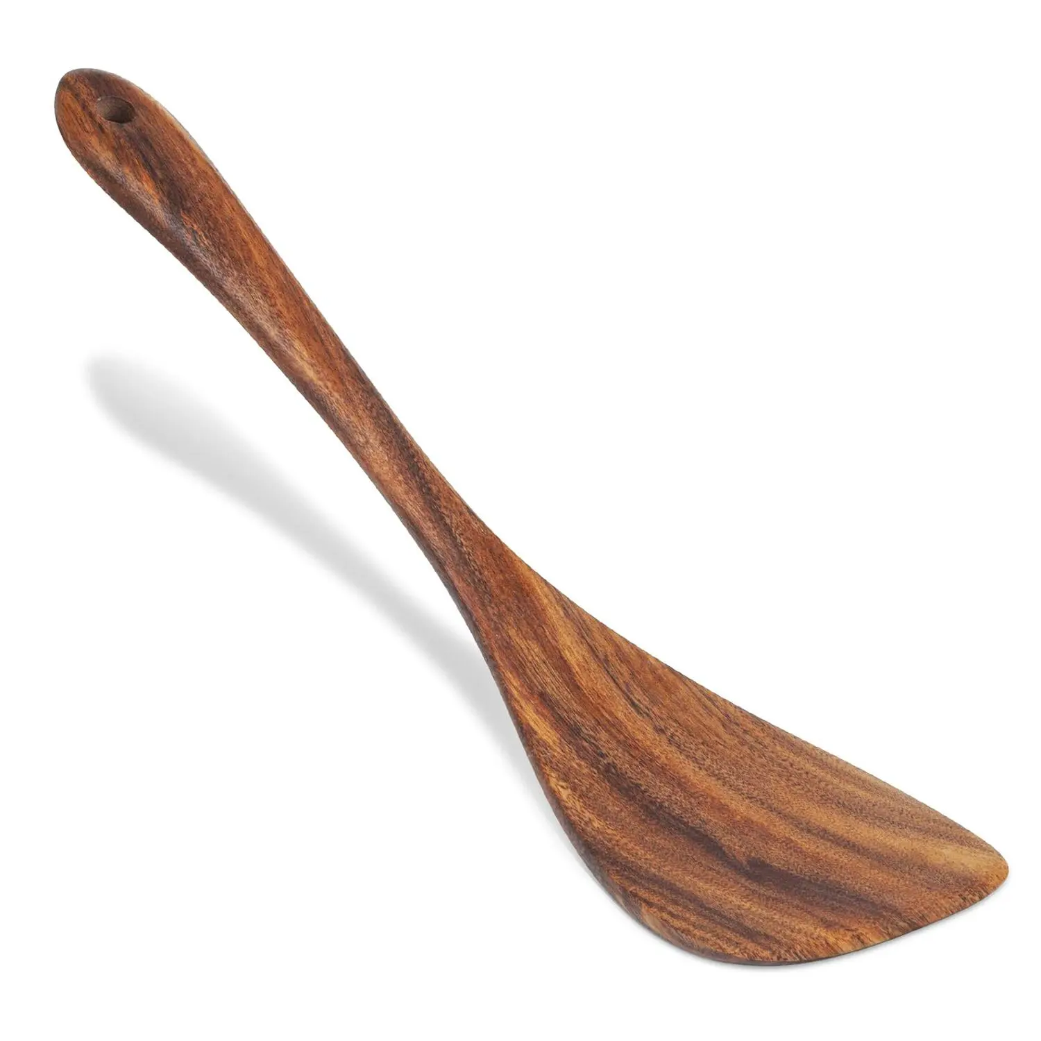 Acacia Wooden Spatula, Non-stick Turner with Long Handle, Heat Resistant Cooking Utensils, Kitchen Utensils for Cooking, Baking, Mixing, Nonstick Spatula, Cooking Tools